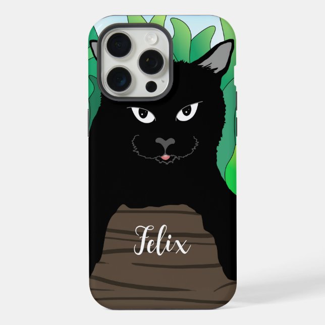 Black Cat  Illustration Case-Mate iPhone Case (Back)