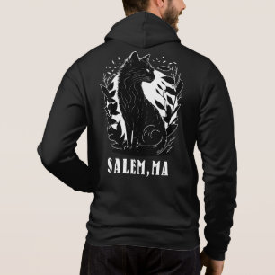Black Cat Illustration Salem Hoodie