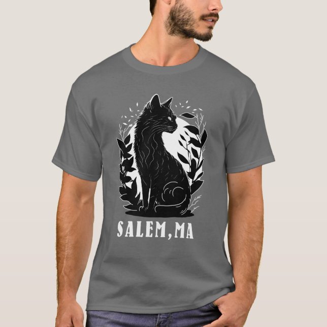 Black Cat Illustration | Salem T-Shirt (Front)