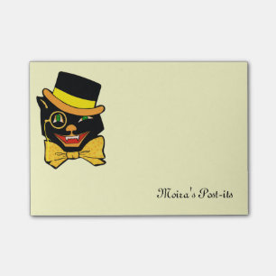 Black Cat in a Top Hat Post-it Notes