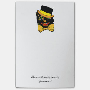 Black Cat in a Top Hat Post-it Notes