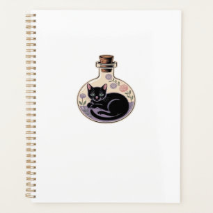Black Cat in Potion Bottle Classic T-Shirt Planner