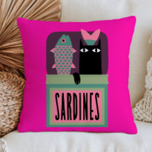 Black Cat in Sardines Can Funny Animal Maximalist