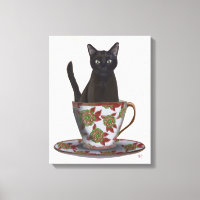 Black Cat in Teacup