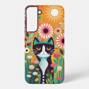 Black Cat in The Garden Samsung Galaxy Case