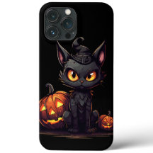 Black Cat in Witch Hat Meowlow iPhone / iPad case