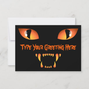 Black Cat Invitations Personalised Halloween Cards