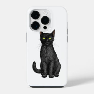 Black cat iPhone 14 pro case