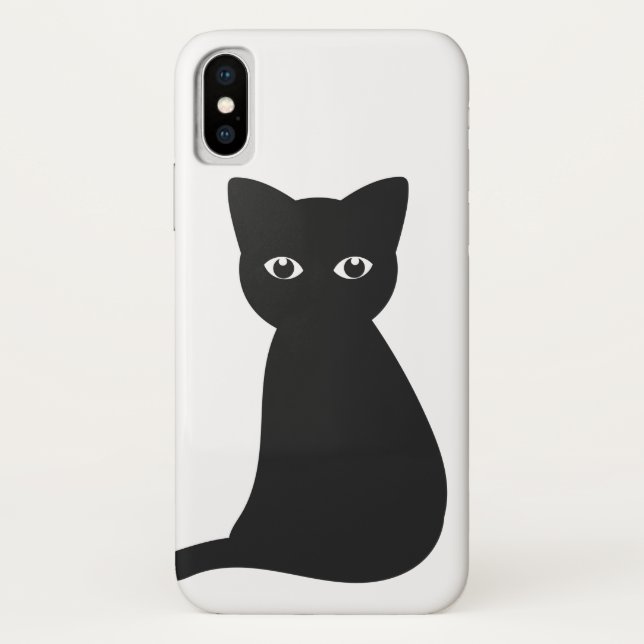 Black cat iPhone / iPad case (Back)