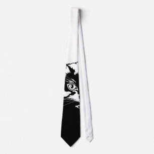 Black Cat is watching you! Tie