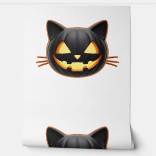 Black Cat Jack o'Lantern Emoji Classic T-Shirt Wallpaper