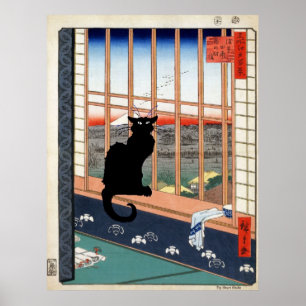Black Cat, Japanese Print