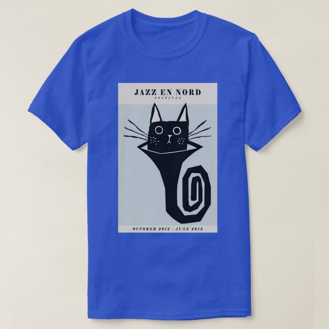 Black Cat Jazz En Nord T-Shirt (Design Front)