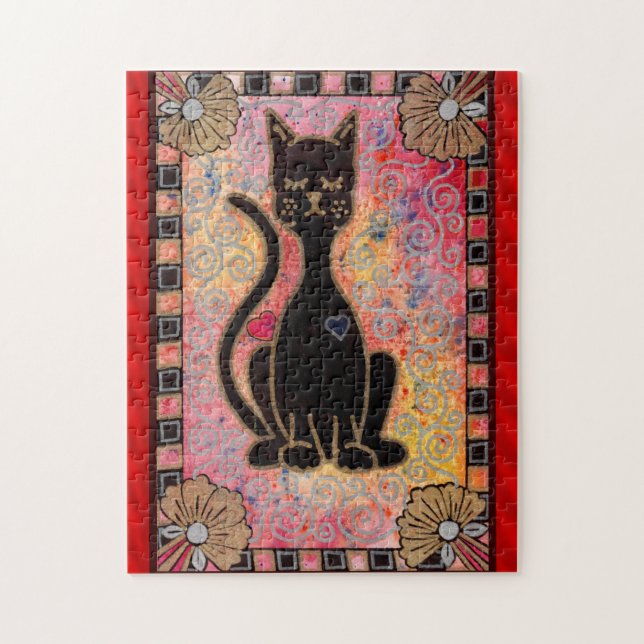 Black Cat Jigsaw Puzzle (Vertical)