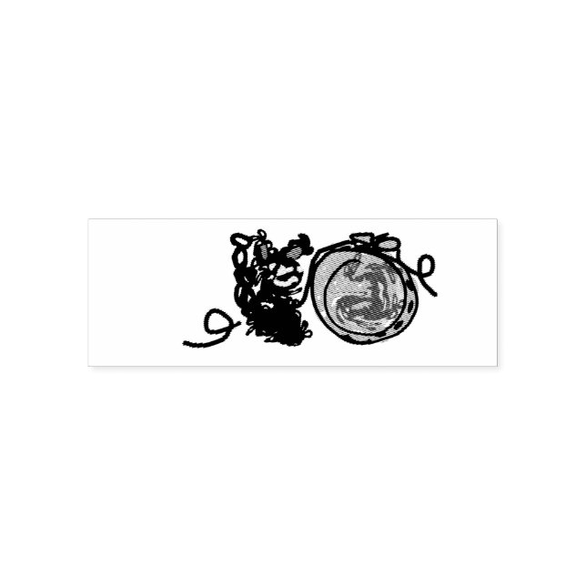 Black Cat joy autumn  Self-inking Stamp (Design)