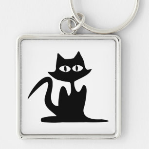 BLACK CAT KEY RING