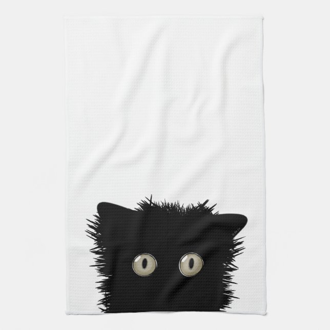 Black Cat Kitchen Towel (Vertical)