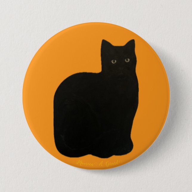 Black Cat Kitten Pet Rescue Noir Maureen Girard 7.5 Cm Round Badge (Front)
