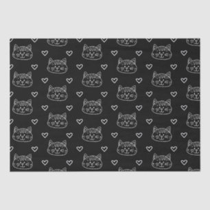 Black Cat Kitten Seamless Pattern Tissue Paper
