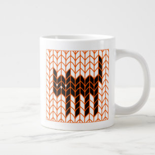 BLACK CAT KNIT Big White Mug 