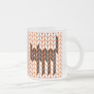 BLACK CAT KNIT Frosted Glass Mug