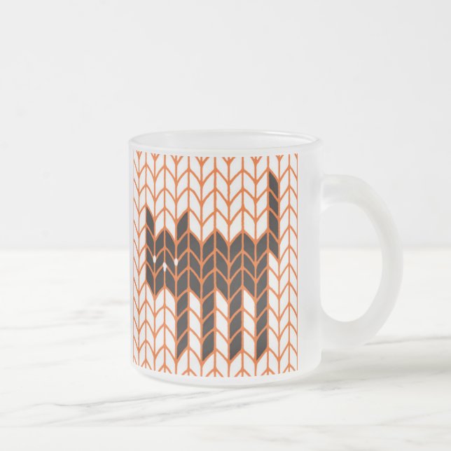 BLACK CAT KNIT Frosted Glass Mug  (Right)