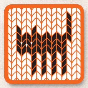 BLACK CAT KNIT Hard Plastic Coasters II