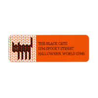 BLACK CAT KNIT Return Address Labels II
