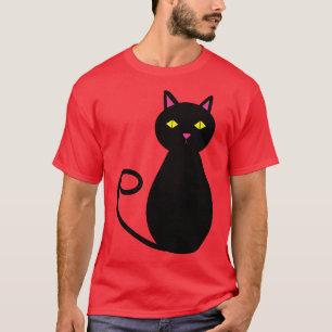 Black Cat Lady Cute Cat Lover  T-Shirt