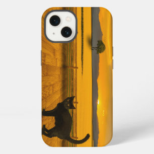 Black Cat Landscape iPhone 13 Case