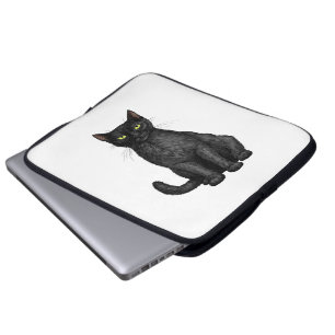 Black cat laptop sleeve