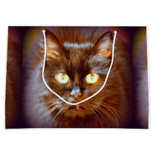 black cat large gift bag