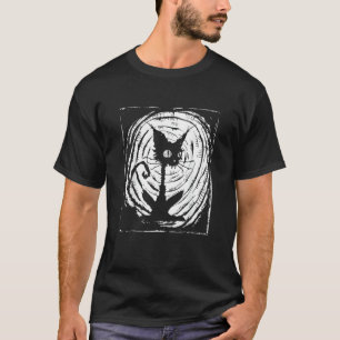 Black Cat Lazy Halloween Costume Scary Creepy T-Shirt