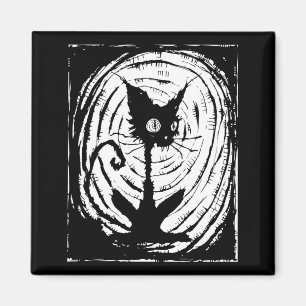 Black Cat Lazy Halloween Costume Y Y Performance Magnet
