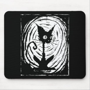 Black Cat Lazy Halloween Costume Y Y Performance Mouse Mat
