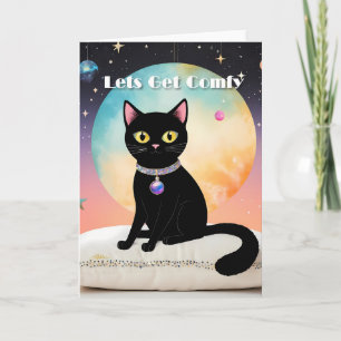 Black Cat - Lets Get Comfy Card