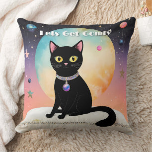 Black Cat - Lets Get Comfy Cushion