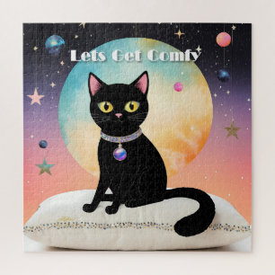 Black Cat - Lets Get Comfy Jigsaw Puzzle