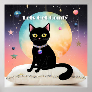 Black Cat - Lets Get Comfy Poster