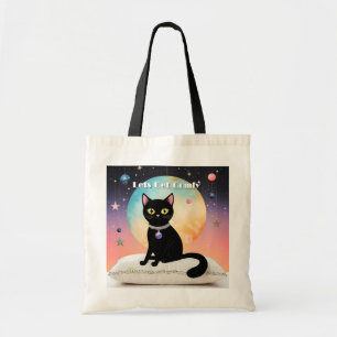 Black Cat - Lets Get Comfy Tote Bag
