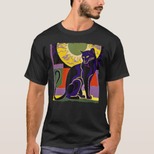 Black Cat Lion Moon for Kids Women Men T-Shirt