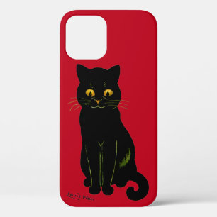 Black cat, Louis Wain iPhone 12 Case
