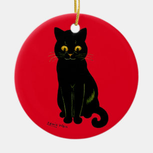 Black cat, Louis Wain Ceramic Tree Decoration