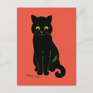 Black cat, Louis Wain Postcard