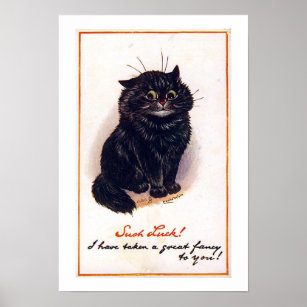 Black cat, Louis Wain Poster