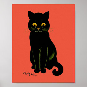 Black cat, Louis Wain Poster