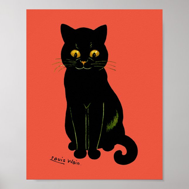 Black cat, Louis Wain Poster (Front)