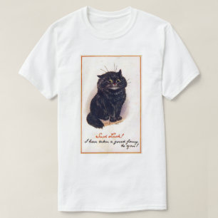 Black cat, Louis Wain T-Shirt