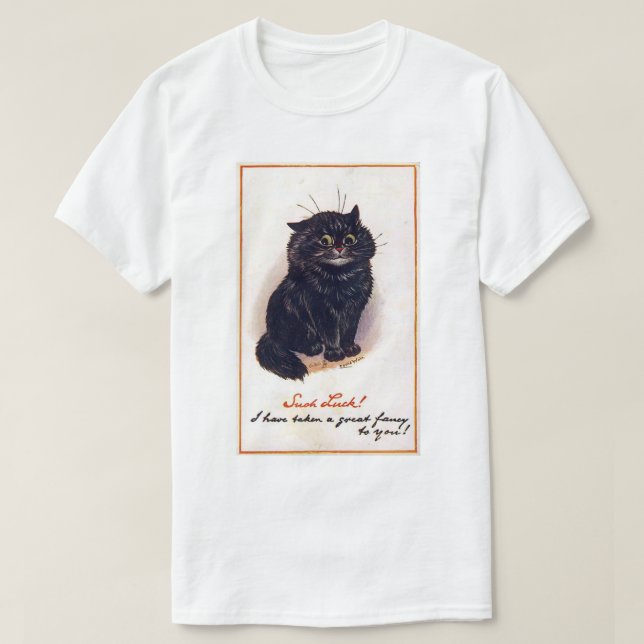 Black cat, Louis Wain T-Shirt (Design Front)