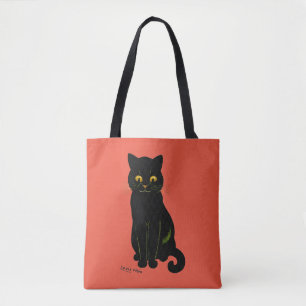 Black cat, Louis Wain Tote Bag